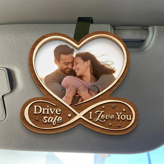 Custom Photo All Of Me Loves All Of You - Couple Personalized Custom Car Visor Clip - Gift For Husband Wife, Anniversary